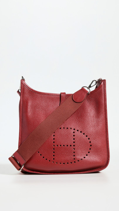 Hermes Red Clemence Evelyne III Pm 包展示图