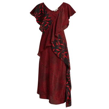 Easton Dot and Shelton-print silk dress