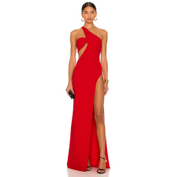 One Shoulder Cut Out Gown