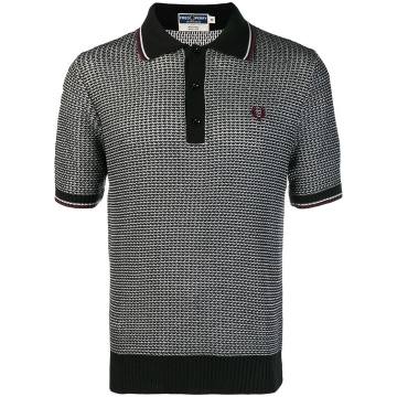 Fred Perry x Art Comes First patterned knit polo shirt