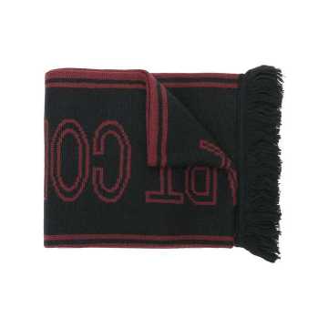 logo knit scarf