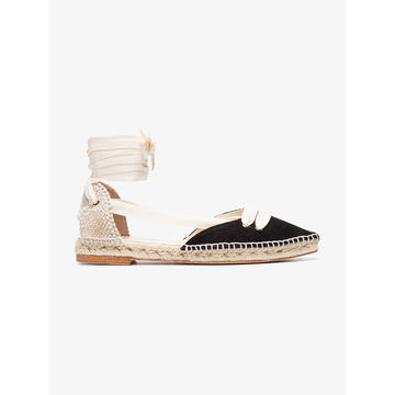 x Manolo Blahnik Black flat espadrilles