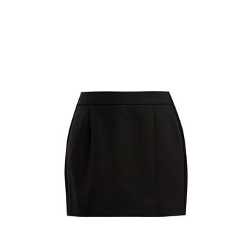 Alexa side-striped wool-blend mini skirt