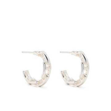 chain hoop earrings