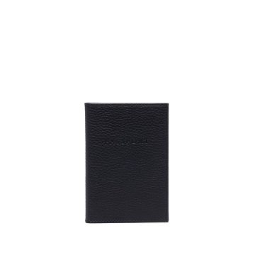 grained leather passport cover