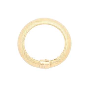 ribbed-detail choker necklace