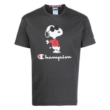 Snoopy logo印花T恤