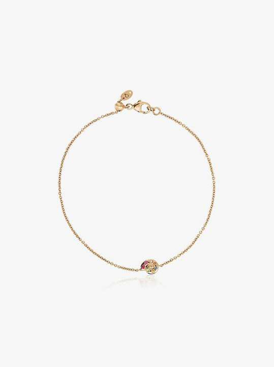 14k yellow gold shell charm bracelet展示图