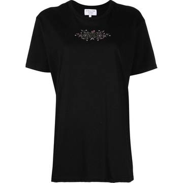 rhinestone-embellished organic cotton T-shirt