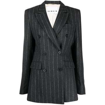 double-breasted striped blazer