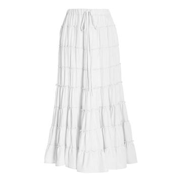 Formentera Tiered Cotton Maxi Skirt