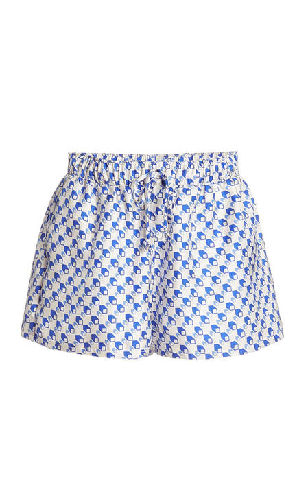 Leo Printed Silk-Twill Shorts展示图