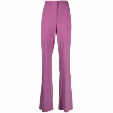 split-cuff high-waisted flared trousers