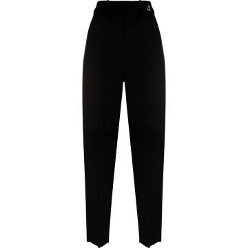 Madeleine logo-plaque knitted trousers