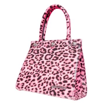 粉色豹纹手提包