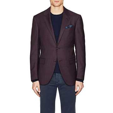 Milano Easy Checked Wool-Silk Two-Button Sportcoat