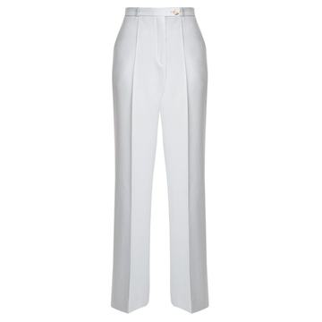 High-rise wide-leg wool trousers