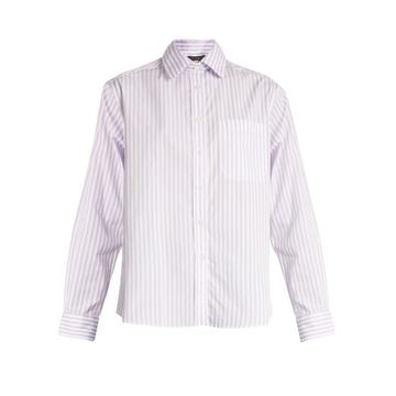 Striped cotton-poplin shirt