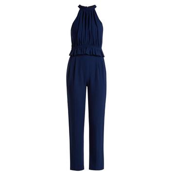 Everette halterneck wool-crepe jumpsuit