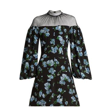 Femie floral-print textured-georgette dress