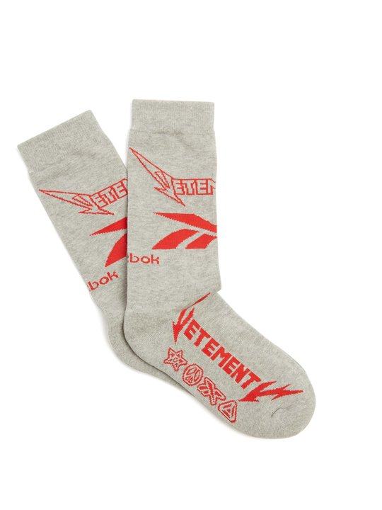 X Reebok Metal cotton-blend socks展示图