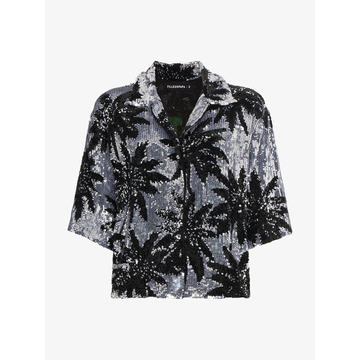 palm print sequin top