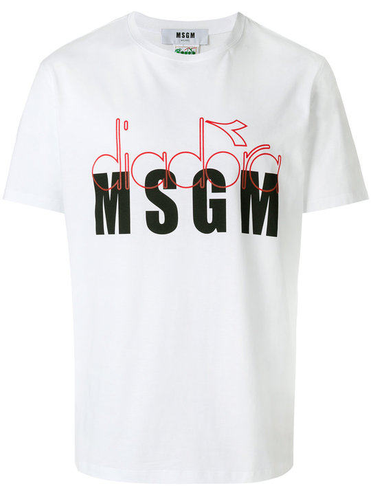 MSGM X Diadora印花T恤展示图