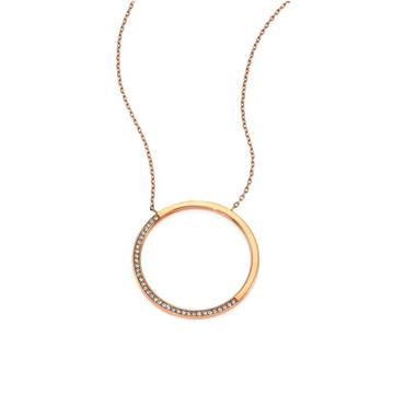 Brilliance Circular Pavé Pendant Necklace