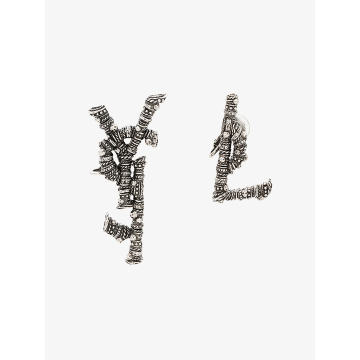 YSL Logo Clip Earrings