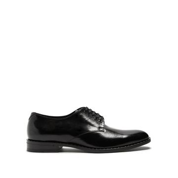 Stud-embellished leather derby shoes