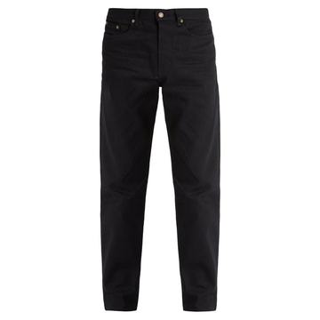 Mid-rise straight-leg jeans