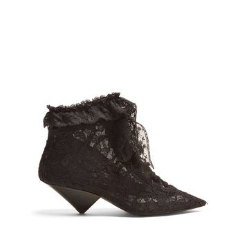 Blaze point-toe ruffle-trimmed boots