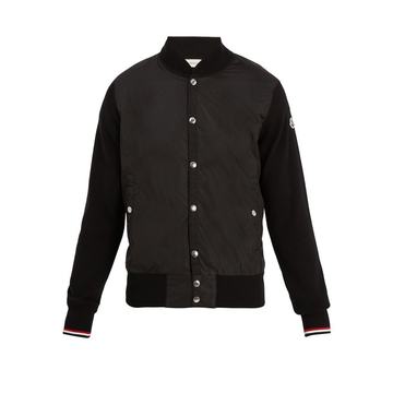 Contrast-panel bomber jacket