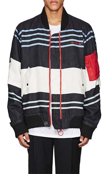 thedrop@barneys: MA-1 Striped Linen Bomber Jacket展示图