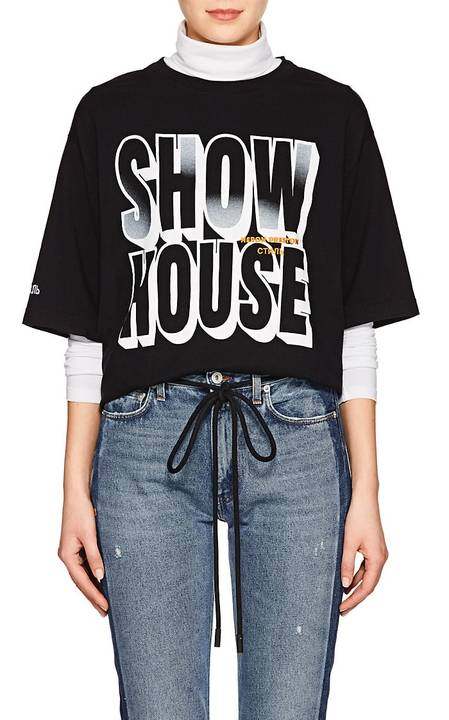 "Showhouse" Cotton Jersey Oversized T-Shirt展示图