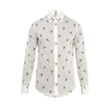 Dancing Skeleton-print cotton shirt