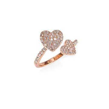 Checking In Pave Heart Ring