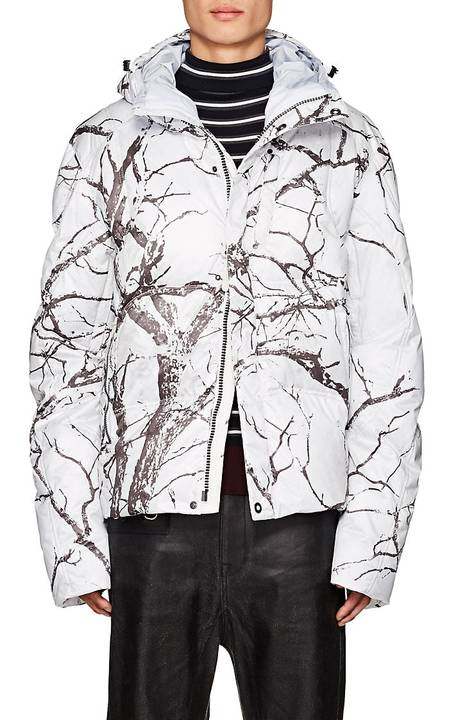 Branch-Print Oversized Puffer Jacket展示图