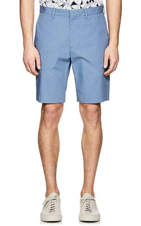 Evan Stretch-Cotton Poplin Shorts展示图