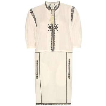 Rebel embroidered cotton dress