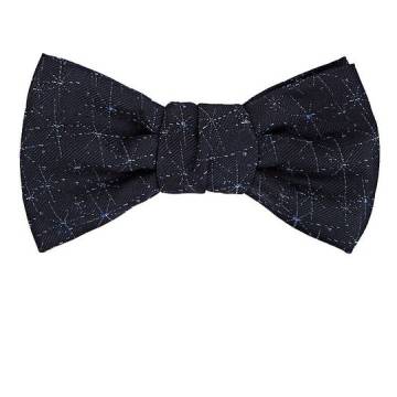 Sparkle-Motif Silk-Blend Bow Tie