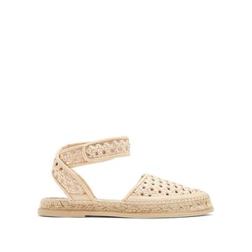 Woven-wicker espadrille sandals