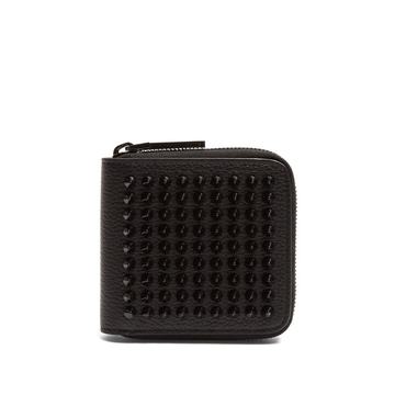 Panettone spike-embellished square leather wallet