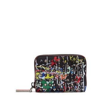 Panettone spike-embellished leather wallet