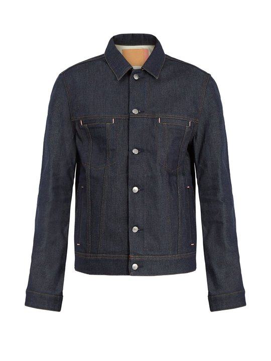 Blå Konst Pass point-collar denim jacket展示图