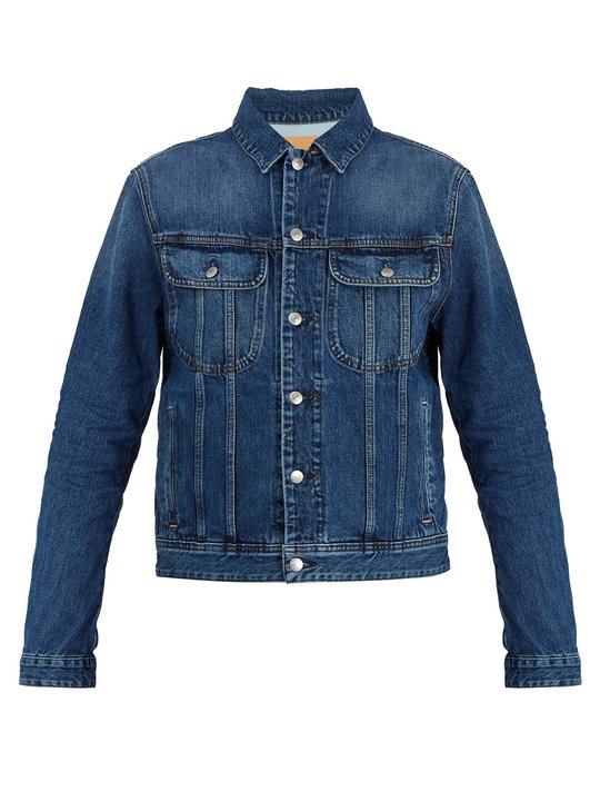 Blå Konst Tent point-collar denim jacket展示图