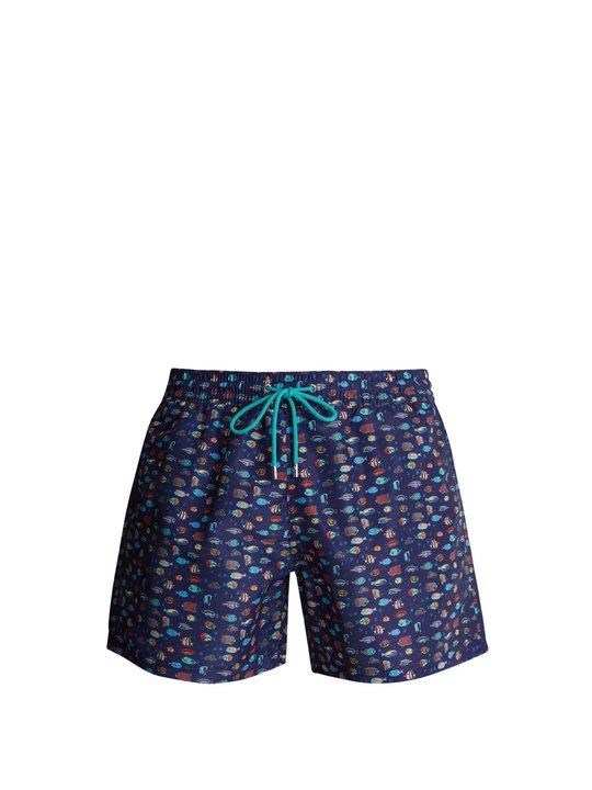 Fish-print swim shorts展示图