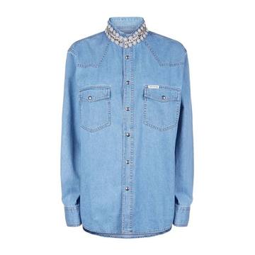 Honour Embellished Denim Shirt