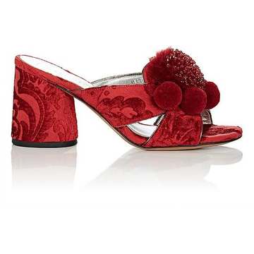 Aurora Chenille Jacquard Mules