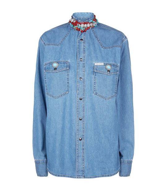 Philo Embellished Denim Shirt展示图